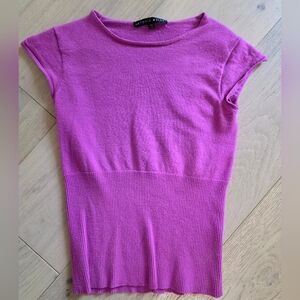 ANTONIO MELANI Fuchsia Short Sleeve Sweater Top